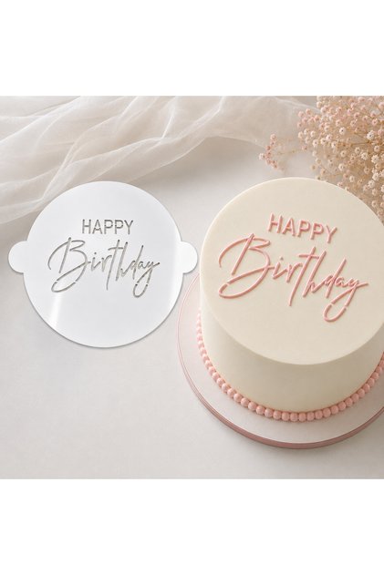 Büyük Boy STENCİL HAPPY BIRTHDAY NO 1