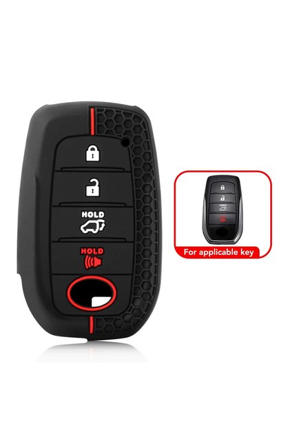 4 Button Silicone Auto Remote Car Key Case Cover For Toyota CHR Hilux Fortuner Land Cruiser 200 Camr