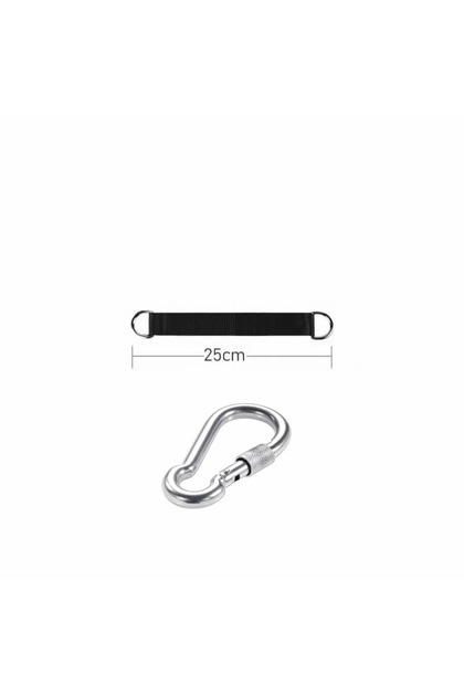 25cm set Outdoor Tree Swing Straps 200kg Heavy Duty Hook Ring Hanging Belt Connecting Belt for Hammo