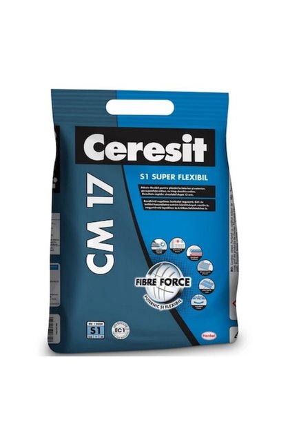 Adeziv super flexibil pentru plăci ceramice și faianță CM 17, interior/exterior, gri, 5 kg