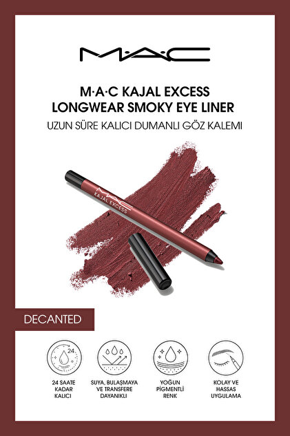 M·A·C Kajal Excess Longwear Smoky Eye Liner Uzun Süre Kalıcı Dumanlı Kajal Göz Kalemi - Decanted