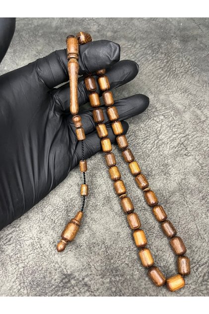 High-End Natural Redwood Prayer Beads with Systematic Design