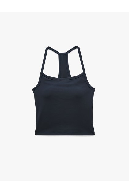 Slim Fit Basic Cross Strap Sleeveless Sports Tank Top