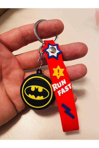Batman Silicone Figure Keychain Character Bag Car Key Ornament
