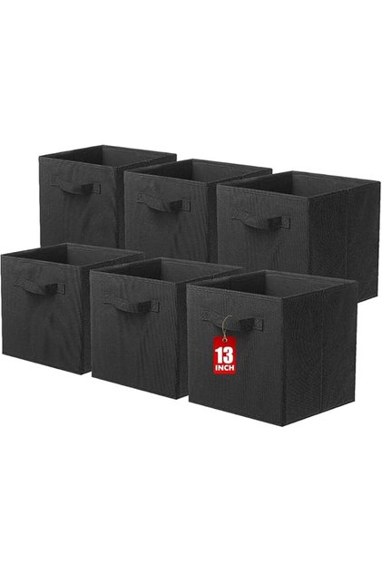 Storage Boxes, Foldable Fabric Storage Cubes with Handles for Organizing Closet, Shelves, Offices, and Toys, 13