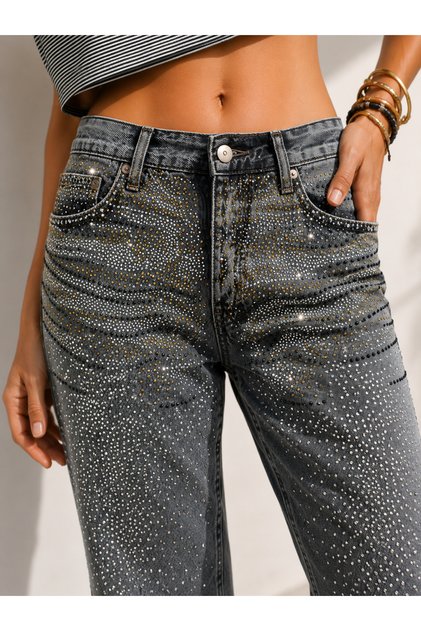 Taş Baskılı Tasli Trend jeans