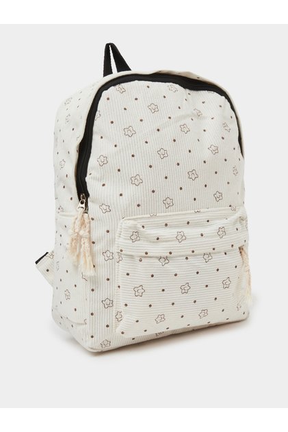 Girls Printed Corduroy Backpack