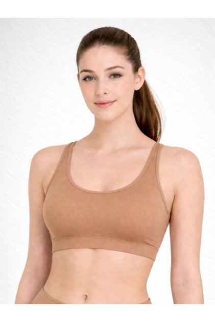 Nude Seamless Non Wired Non Padded Active Sport Bra