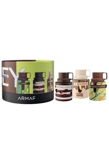 Wheel Of Odyssey Gourmand Eau De Parfum Gift Set For Unisex 3x30ML | Dubai Chocolat + Toffee Coffee + Black Forest | Perfumes For Men & Women | Oriental Vanilla Gourmand Fragrance Sets