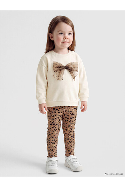 Esvab • Modern & Distinctive Bowknot Leopard Embroidered Baby Girl Set