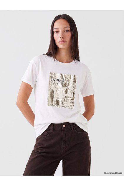 Γυναικείο T-shirt με λαιμόκοψη Crew