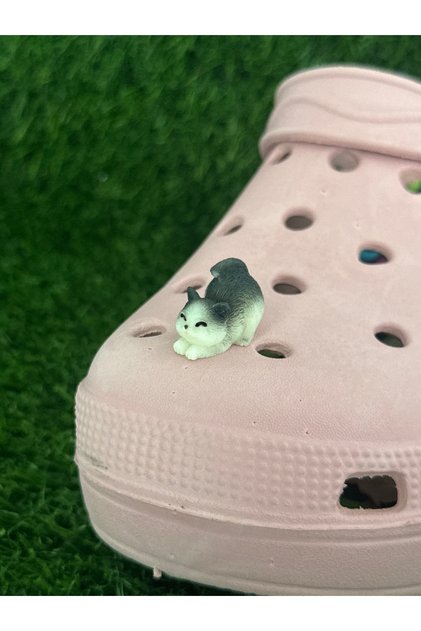 Kedili Terlik 3D Terlik Süsü/Üç Boyutlu Kedicik Terlik Charmı/Kedi Jibbitz