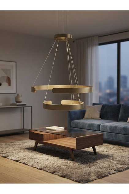 2 Katlı Helezon LED Avize