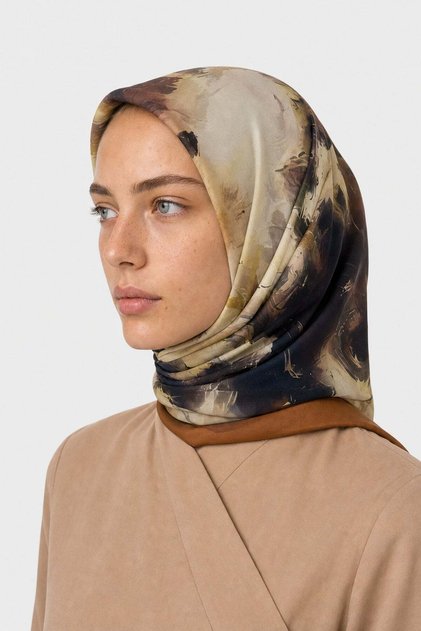 Umber Desen Hebei Silk Scarf