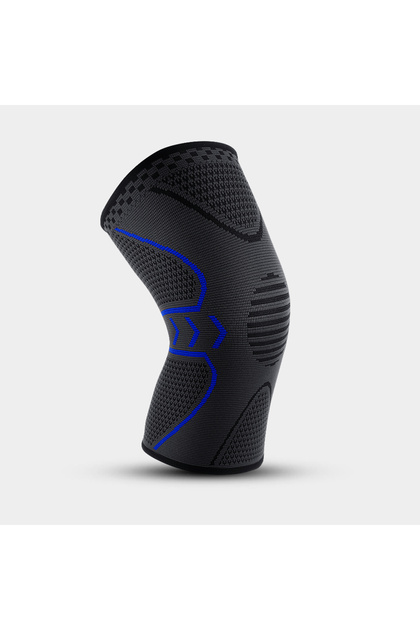 XL blue Compression Knee Support Joint Pain Arthritis Relief Running Fitness Anti Slip Silicone Brac