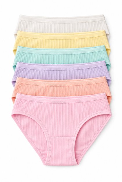 Girls' Report Classic Briefs 6-Pack – Soft, Stretchy, Breathable Everyday Kids' Underwear