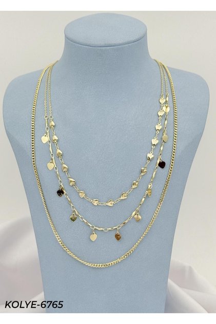 14K Çoklu Zincir // KOLYE-6765