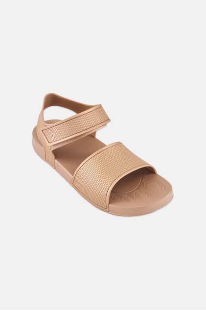 Kids Girl Iqushion Velcro Closure Sandals, Rose Gold