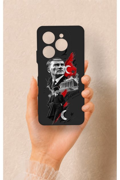 Tecno Spark 20 Pro Compatible Ataturk Anıtkabir Patterned Silicone Case