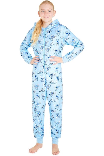 Pijama Kigurumi Onesie Costum Stitch Moale Confortabil Albastru 13-14 ani — kigurumi stitch, pijamal