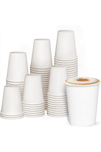 Gusto Disposable Paper Cups Set Made from Paper and Polyethylene 12.0 oz Colored