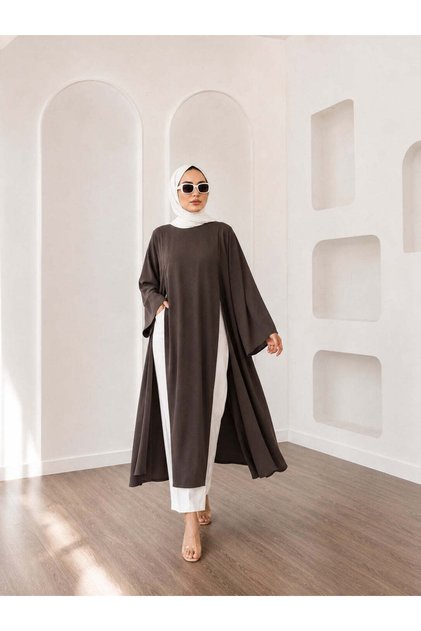 Women's Long Slit Abaya Tunic