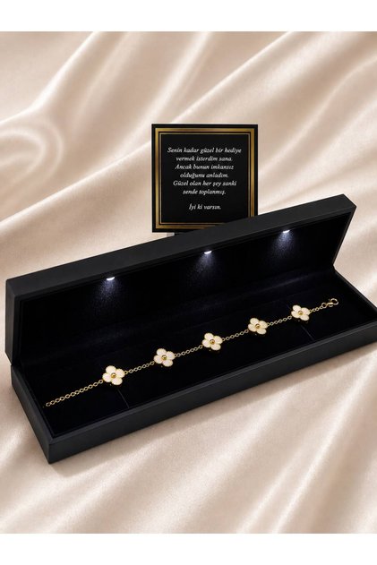 Yonca Adjustable Steel Women's Bracelet, Birthday, Anniversary Gift for Lover, Wife, Mother