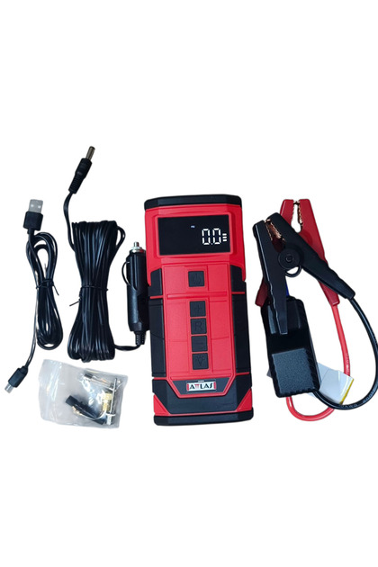 ATLAS Professional AJS 12 - 4 Fonksiyonlu Akü Takviye Cihazı & Dijital Hava Kompresörü (12V - 120 PSI)