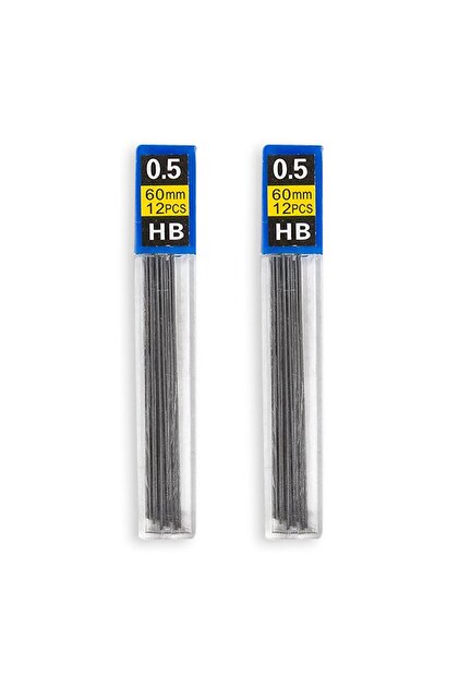 Rezerve mine pentru creion mecanic 0.5mm - 2 cutii a câte 12 bucăți fiecare