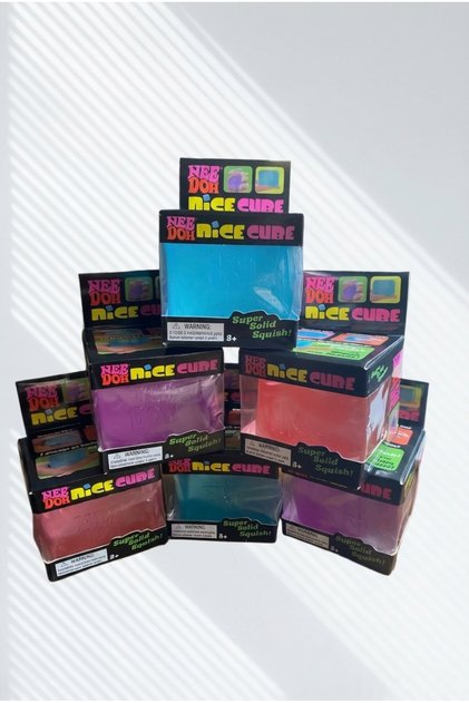 İce Cup Duyusal Squishy Stres Oyuncağı - SİMLİ MODEL - Esnek Kare Sukuşi Jel Küp