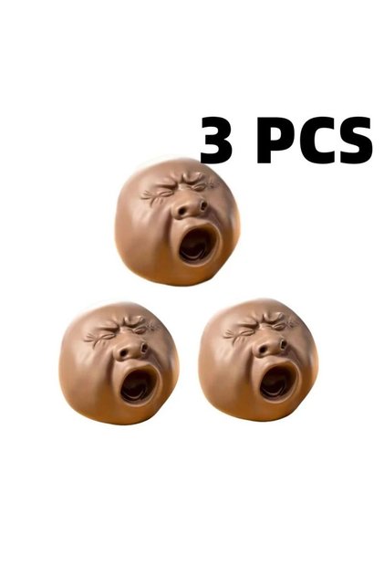 3Pcs Funny Yawning Face Squeeze Nose Water Spray Plastic Pocket Travel Toy Stress Relief Novelty Des
