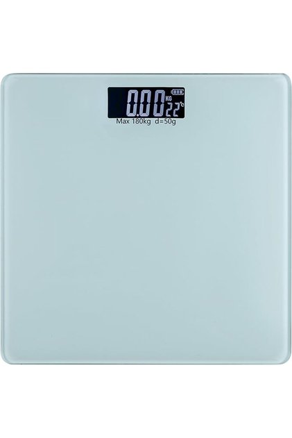 ميزان الجسم - أبيض - ميزان رقمي يصل إلى 180 كجم/400 رطل بدقة 0.1 كجم مع شاشة LCD