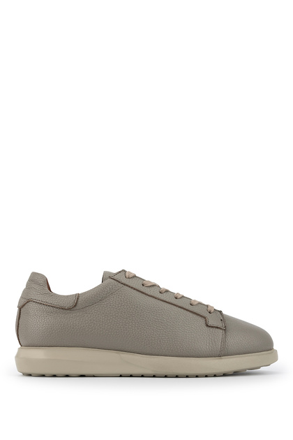 Men's Genuine Leather Beige Sneakers & Sports Shoes