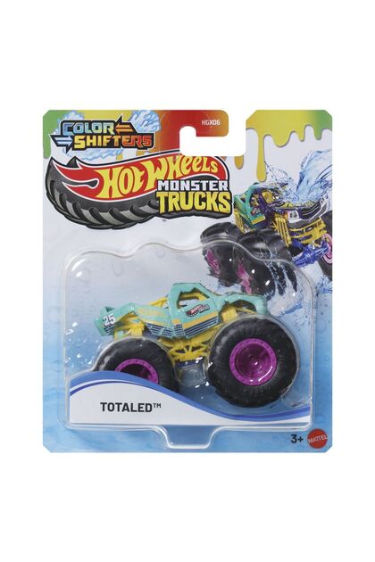 HOT WHEELS MONSTER TRUCK ΟΛΟΚΛΗΡΩΣ ΣΚΙΣΜΕΝΟ ΦΟΡΤΗΓΟ ΜΕ ΑΛΛΑΓΗ ΧΡΩΜΑΤΟΣ ΚΑΛΑΒΑ 1:64