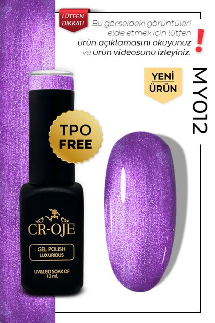Kalıcı Oje Korean Cat Eye Kristal Efektli Manyetik Cat Eye / Kedi Gözü Kalıcı Oje -MY012 (12 ML