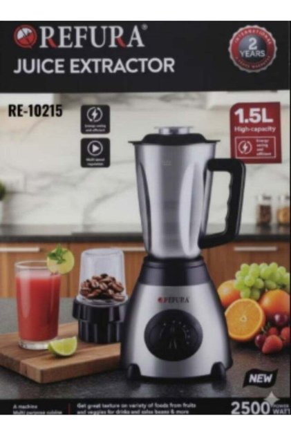 Juice Extractor and Blender Model RE-10215, 1.5L Capacity with 2500 Watts Power