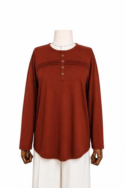 Women's Lycra Mid-Age and Above Four Seasons Mother's Combed Cotton Blouse New Season Striped Stripe Button Detail