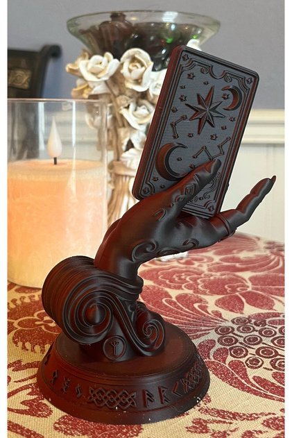 3D Baskı Cadı Eli Tarot Kartı Tutucu Dekoratif Figür Masaüstü Biblo