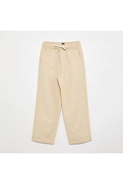 Linen And Cotton Trousers Beige