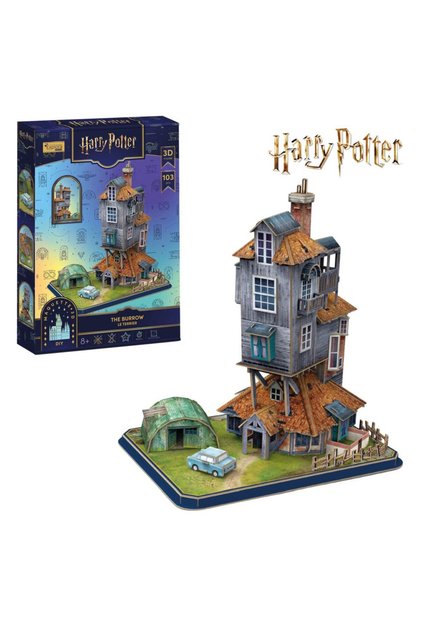 Puzzle 3D Harry Potter The Burrow locuinta Familiei Weasley 103 piese
