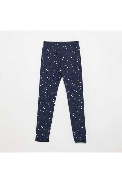 Long Jersey Leggings Blue