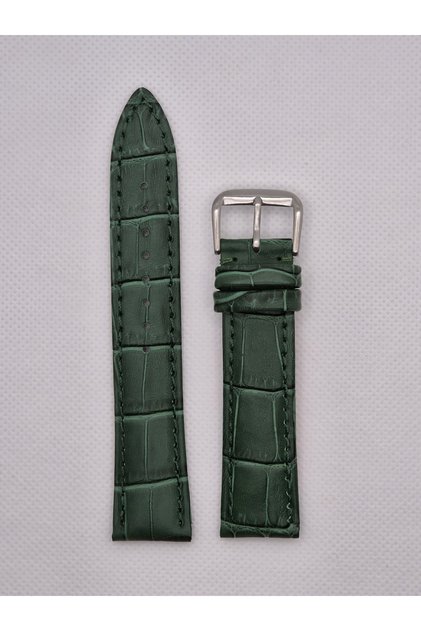 20mm Yeşil Deri Saat Kayışı