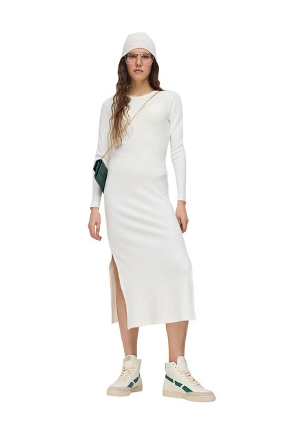 Rochie midi cu decolteu asimetric