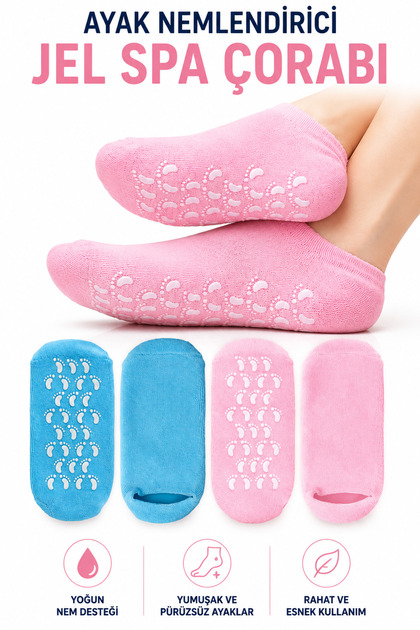 Foot Moisturizing Gel Spa Socks Softening Gel Coating Non-Slip Sole Heel Care Moisture Socks
