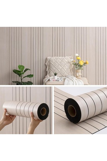3D Thickened Wood Grain 3D Soundproof Wall Panels Self-Adhesive Pvc Plastic Wall Stickers Easy Installation