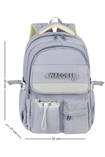 Imported Orthopedic Backpack 26905 Primary School Middle School Bag Gray (with Pen Holder Gift)