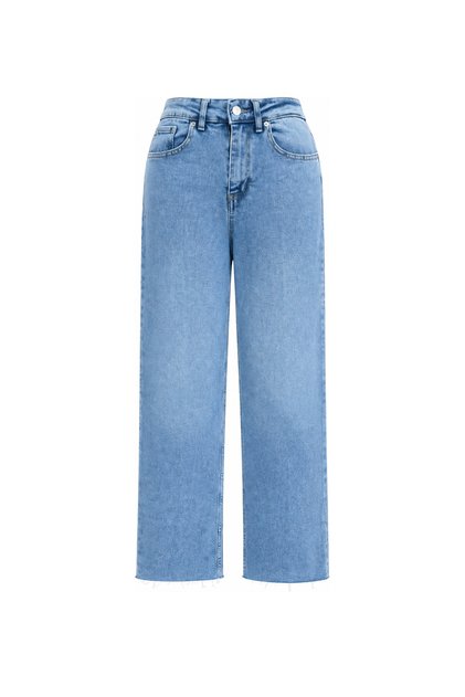 Paçası Kesik Likralı Jean