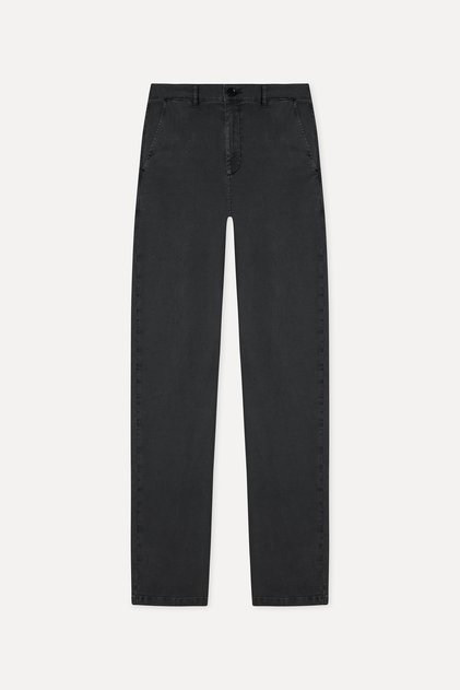 Men's Anthracite Slim Straight Fit Chino Trousers