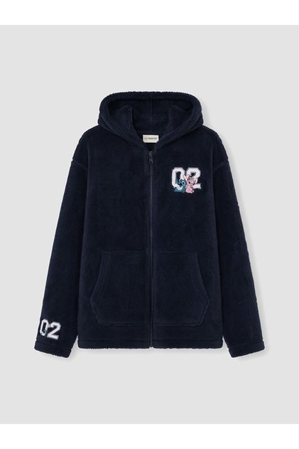 Rmz Gi̇yi̇m Farkiyla Hooded Lilo & Popular Cartoon Hero Themed Printed Girls' Sweatshirt