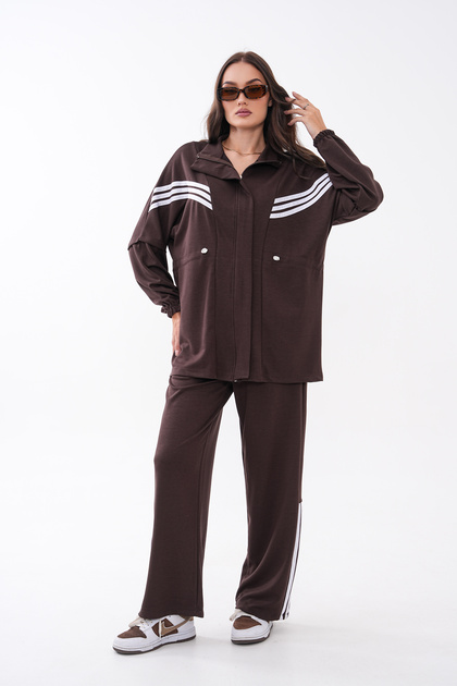 Striped Detail Oysho Zippered Suit